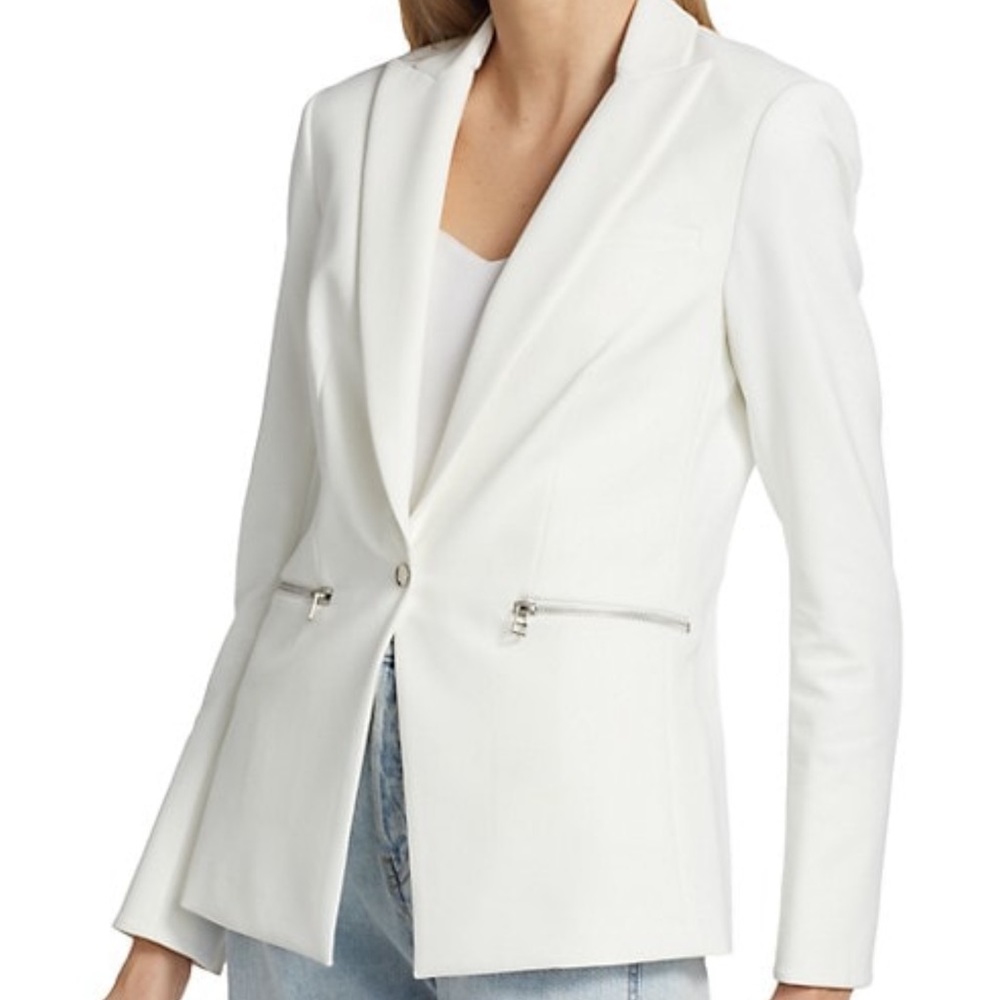 Veronica Beard White Scuba Jacket - image 5